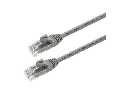 Aisens Cable de Red Latiguillo RJ45 LSZH Cat.6A 500 MHZ UTP AWG24 - 3m - Libre de Halogenos - 10 Gigabit/s - Color Gris