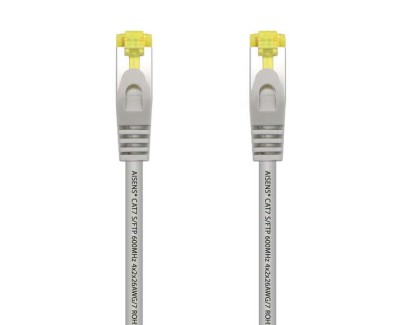 Aisens Cable de Red Latiguillo RJ45 LSZH Cat.7 600 Mhz S/FTP PIMF AWG26 - 3.0M - Color Gris