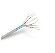 Aisens Cable de Red RJ45 Cat.6 FTP Rigido AWG24 - Bobina de 100m 100% Cobre para la Instalacion - Color Gris