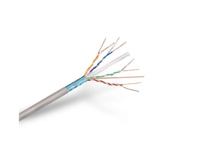 Aisens Cable de Red RJ45 Cat.6 FTP Rigido AWG24 - Bobina de 100m 100% Cobre para la Instalacion - Color Gris