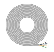 Aisens Cable de Red RJ45 Cat.6 UTP Rigido AWG23 CCA (Aleacion) - 100m - Color Gris
