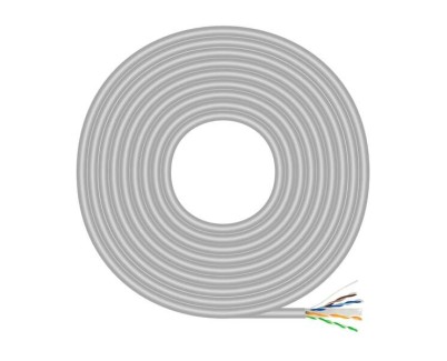 Aisens Cable de Red RJ45 Cat.6 UTP Rigido AWG23 CCA (Aleacion) - 100m - Color Gris