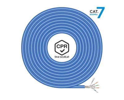 Aisens Cable de Red RJ45 LSZH CPR Dca CAT.7 600 MHZ S/FTP AWG23 - 305M - Color Azul