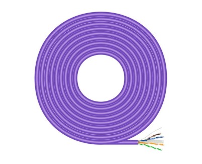 Aisens Cable de Red RJ45LSZH Cat.6 UTP Rigido AWG23 CCA (Aleacion) - 100m - Color Violeta