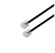 Aisens Cable de Telefono 6P4C - M-M - 2.0m - Color Negro