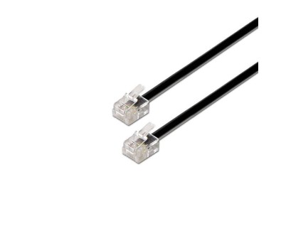 Aisens Cable de Telefono 6P4C - M-M - 2.0m - Color Negro