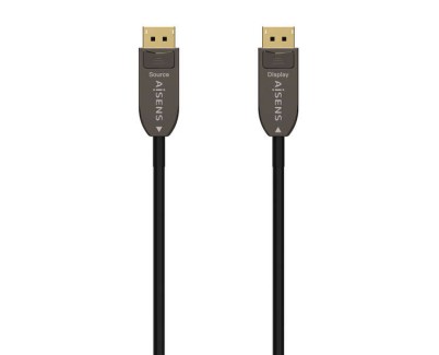 Aisens Cable DisplayPort AOC V1.4 8K@60HZ 4K@120Hz 4:4:4 32.4GBPS - DP/M-DP/M - 15M - Color Negro