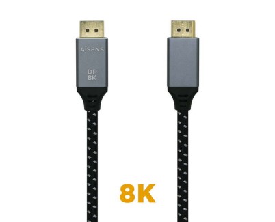 Aisens Cable Displayport V1.4 8K@60hz - DP/M-DP/M - 1.5m - Color Gris