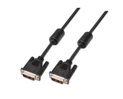 Aisens Cable DVI Single Link 18+1 con Ferrita - DVI-D Macho a DVI-D Macho - 1.8m - (1920x1200) - Color Negro