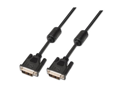 Aisens Cable DVI Single Link 18+1 con Ferrita - DVI-D Macho a DVI-D Macho - 3.0m - (1920x1200) - Color Negro