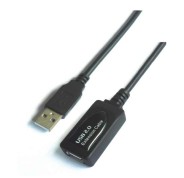 Aisens Cable Extension USB 2.0 Prolongador con Amplificador - Tipo A Macho a Tipo A Hembra - 10m - Color Negro