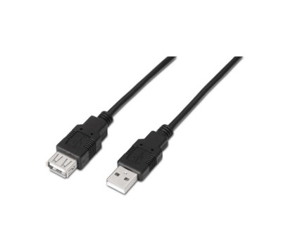 Aisens Cable Extension USB 2.0 - Tipo A Macho a Tipo A Hembra - 1.8m - Color Negro