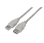Aisens Cable Extension USB 2.0 - Tipo A Macho a Tipo A Hembra - 3.0m - Color Beige