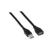 Aisens Cable Extension USB 3.0 - Tipo A Macho a A Hembra - 1.0m - Color Negro
