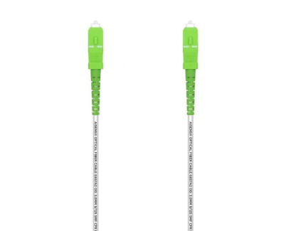Aisens Cable Fibra Optica Latiguillo G657A2 3.0 9/125 SMF Simplex CPR Dca LSZH - SC/APC-SC/APC - 2.0M - Color Blanco
