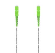 Aisens Cable Fibra Optica Latiguillo G657A2 3.0 9/125 SMF Simplex CPR Dca LSZH - SC/APC-SC/APC - 30M - Color Blanco