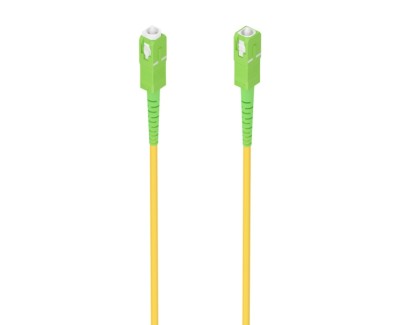 Aisens Cable Fibra Optica Latiguillo G657A2 3.0 9/125 SMF Simplex CPR Dca LSZH - SC/APC-SC/APC - 7M - Color Amarillo