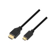 Aisens Cable HDMI a Mini HDMI Alta Velocidad / HEC - A Macho-C/Macho - 3.0m - Compatibilidad 3D y Ethernet - Color Negro