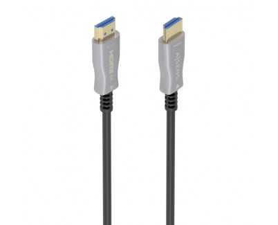 Aisens Cable HDMI V2.0 AOC Premium Alta Velocidad con Ethernet - Conectores Tipo a Macho - Fibra Optica y Cobre - Blindaje en Oro 24K - Ancho de Banda 18Gbps - Soporta 4K@60Hz y HDR10 - Compatible con ARC y 3D