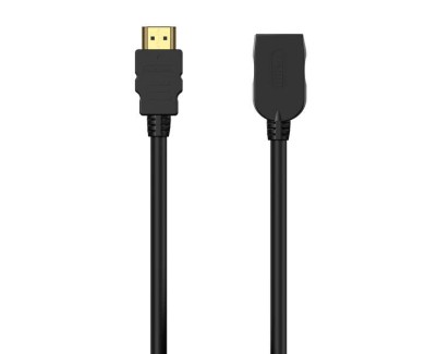 Aisens Cable HDMI V2.0 Prolongador Premium Alta Velocidad / HEC 4K@60HZ 18GBPS - A/M-A/H - 1.0M - Color Negro
