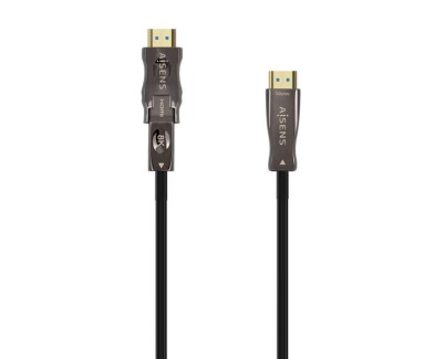 Aisens Cable Hdmi V2.1 AOC Desmontable Ultra Alta Velocidad / Hec 8K@60Hz 4K@120Hz 4:4:4 48Gbps - A/M-D/A/ - 40M - Color Negro
