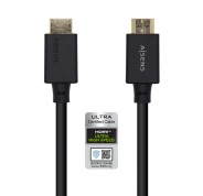 Aisens Cable HDMI V2.1 Certificado Ultra Alta Velocidad 8K@60Hz 48Gbps - A/M-A/M - 0.5m - Color Negro