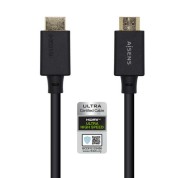 Aisens Cable HDMI V2.1 Certificado Ultra Alta Velocidad 8K@60Hz 48Gbps - A/M-A/M - 2.0m - Color Negro
