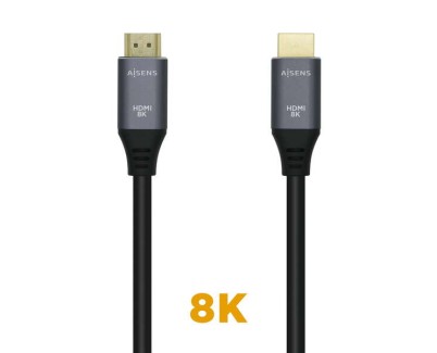 Aisens Cable HDMI V2.1 Ultra Alta Velocidad 8K@60Hz 48Gbps - A/M-A/M - 1.0m - Color Negro