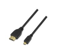 Aisens Cable Micro HDMI Alta Velocidad / HEC - A Macho-D/Macho - 0.8m - Compatibilidad 3D y Ethernet - Color Negro