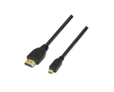 Aisens Cable Micro HDMI Alta Velocidad / HEC - A Macho-D/Macho - 0.8m - Compatibilidad 3D y Ethernet - Color Negro