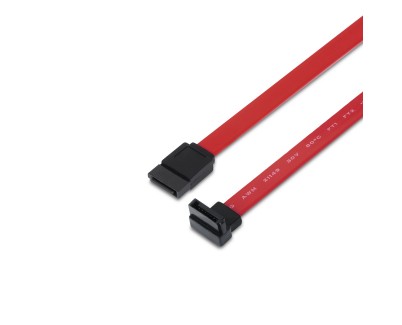 Aisens Cable SATA III Datos 6G Datos Acodado - 0.5m para Disco Duro SATA I - II - III SSD - Color Rojo