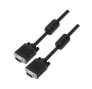 Aisens Cable SVGA con Ferrita - HDB15/Macho-HDB15/Macho - 1.8m - Color Negro