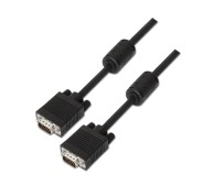 Aisens Cable SVGA con Ferrita - HDB15/Macho-HDB15/Macho - 15m - Color Negro