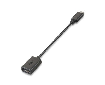 Aisens Cable USB 2.0 3A - Tipo USB-C/M-A Hembra - 15cm - Color Negro