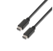 Aisens Cable USB 2.0 3A - Tipo USB-C/M-USB-C/M - 2.0m - Color Negro