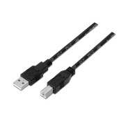 Aisens Cable USB 2.0 Impresora - Tipo A Macho a Tipo B Macho - 1.0m - Color Negro