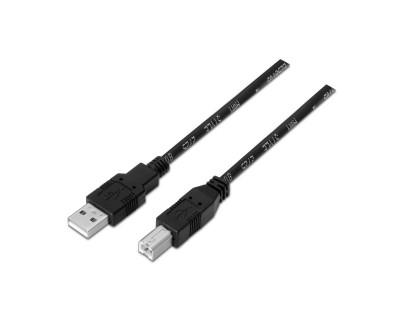 Aisens Cable USB 2.0 Impresora - Tipo A Macho a Tipo B Macho - 1.0m - Color Negro
