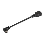 Aisens Cable USB 2.0 OTG Acodado - Tipo Mini B Macho-A Hembra - 15cm - Color Negro