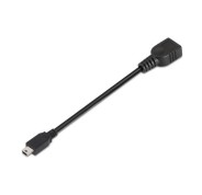 Aisens Cable USB 2.0 OTG - Tipo Mini B Macho-A Hembra - 15cm - Color Negro