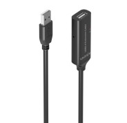 Aisens Cable USB 2.0 Prolongador con Amplificador - Tipo A/M-A/H - 5.0m - Color Negro