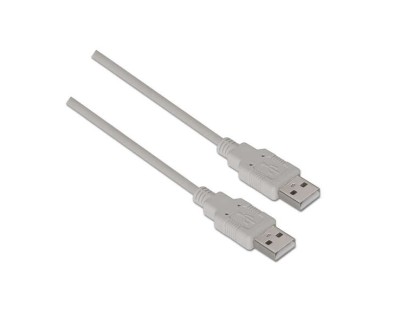 Aisens Cable USB 2.0 - Tipo A Macho a A Macho - 1.0m - Color Beige