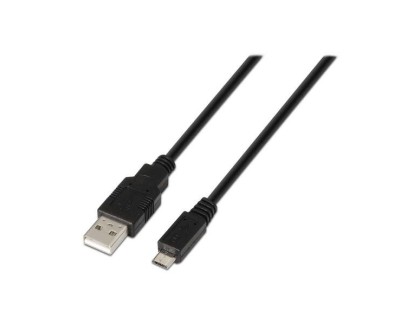 Aisens Cable USB 2.0 - Tipo A Macho a Micro B Macho - 3.0m - Color Negro