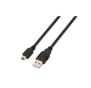Aisens Cable USB 2.0 - Tipo A Macho a Mini B Macho - 0.5m - Color Negro