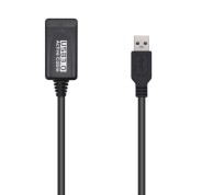 Aisens Cable USB 3.0 Prolongador con Amplicador - Tipo A/M-A/H - 5.0m - Color Negro