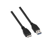 Aisens Cable USB 3.0 - Tipo A Macho a Micro B Macho - 1.0m - Color Negro