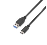 Aisens Cable USB 3.1 Gen2 10Gbps 3A - Tipo USB-C/M-A Macho - 1.0m - Color Negro