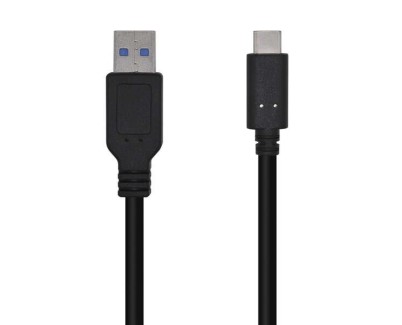 Aisens Cable USB 3.1 Gen2 10Gbps 3A - Tipo USB-C/M-A Macho - 1.5m - Color Negro