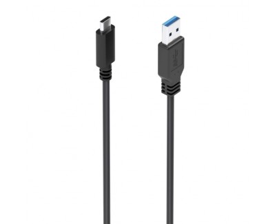 Aisens Cable USB 3.1 Gen2 10Gbps - Conector USB-C a USB-A - Carga hasta 3A - Transferencia 10Gbps - Compatible Thunderbolt 3 - Color Negro