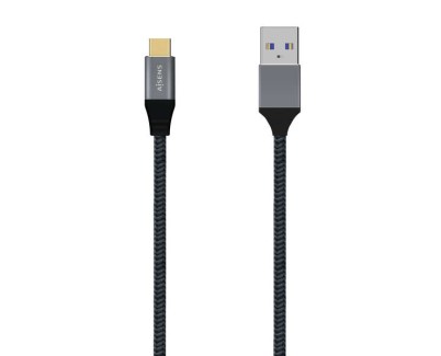Aisens Cable USB 3.1 GEN2 Aluminio 10GBPS 3A - TIPOUSB-C/M-A/M - 1.0M - Color Gris