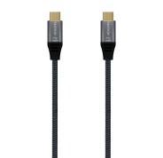 Aisens Cable USB 3.2 GEN2x2 Aluminio 20GBPS 5A 100W E-MARK - TIPOUSB-C/M-USB-C/M - 2.0M - Color Gris